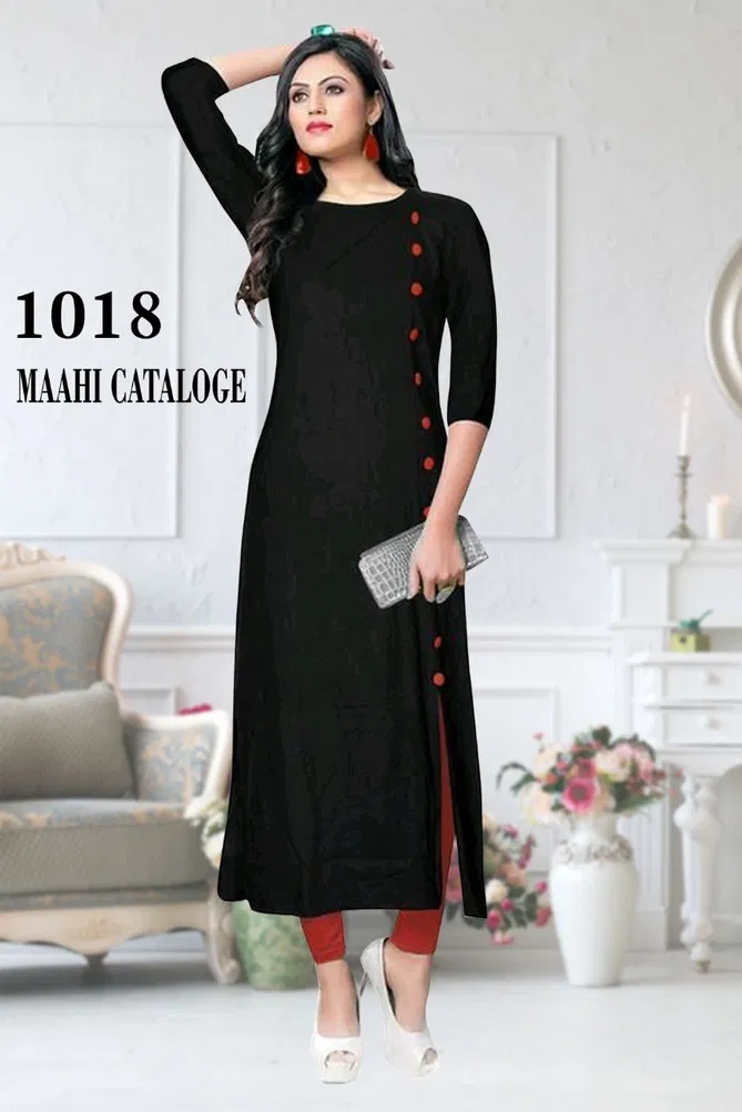 Mahi 1018 Black Casual Wear Kurti Catalog